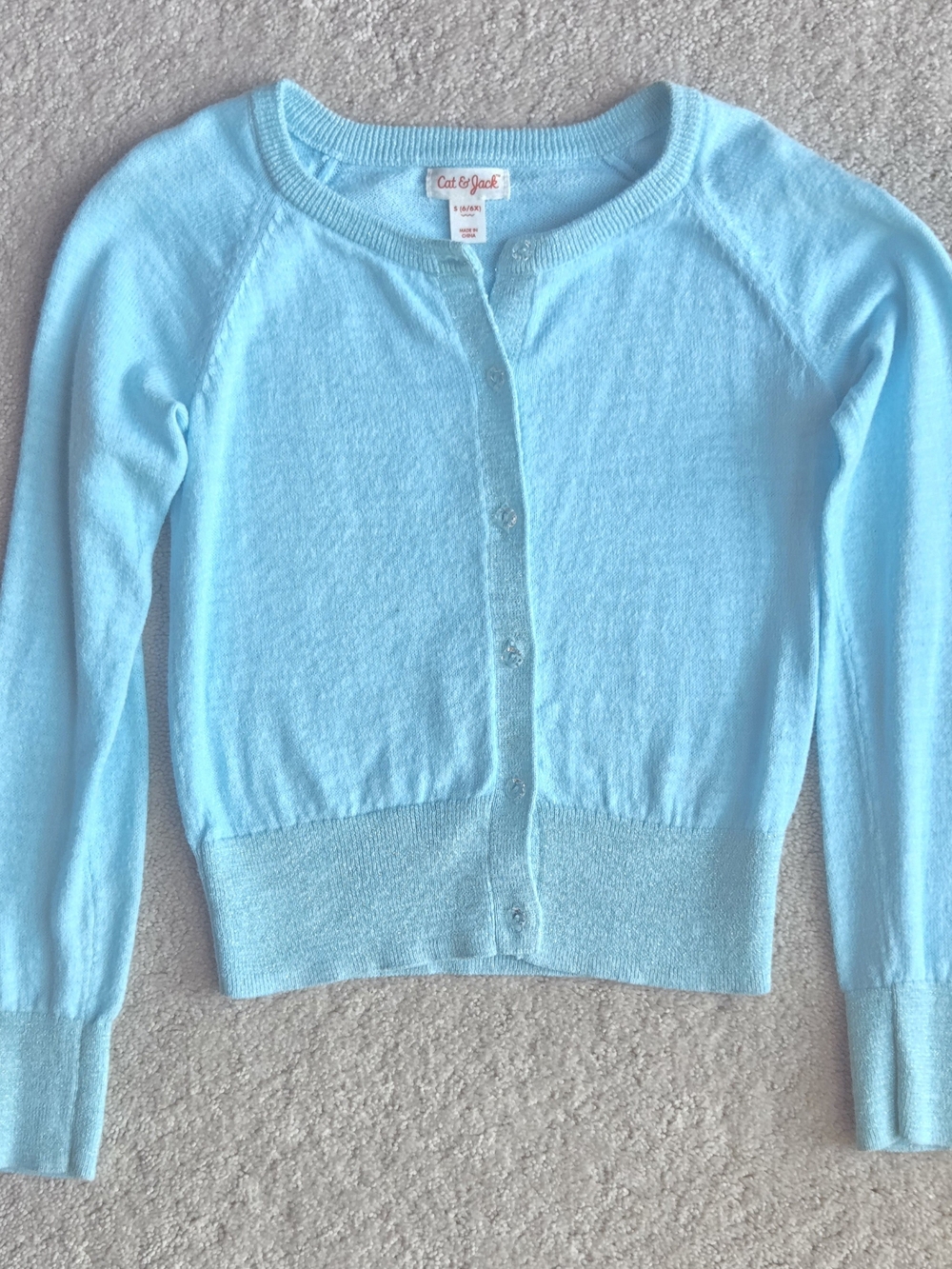 Cat & Jack Light Blue Kids Button-Up Cardigan
